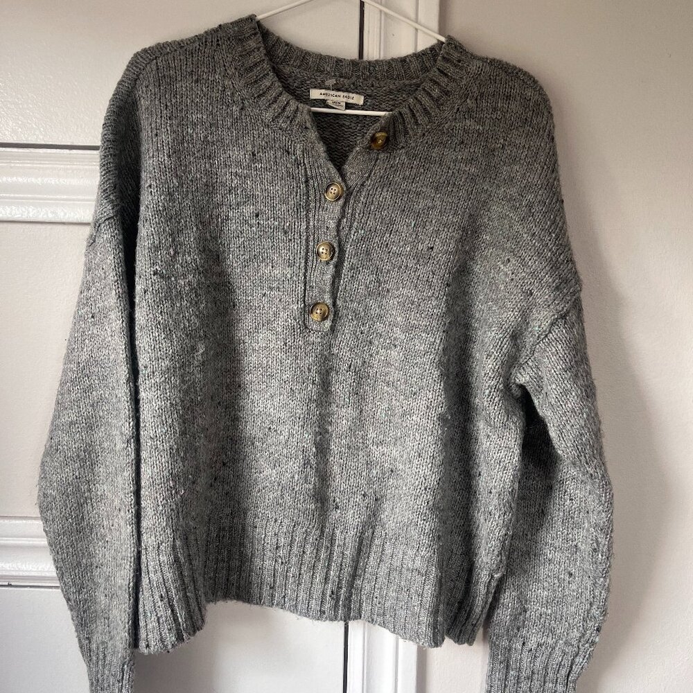 American Eagle Knit Button-up Sweater